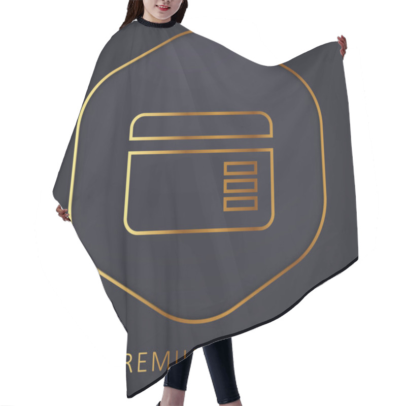 Personality  Banking Card Golden Line Premium Logo Or Icon Hair Cutting Cape