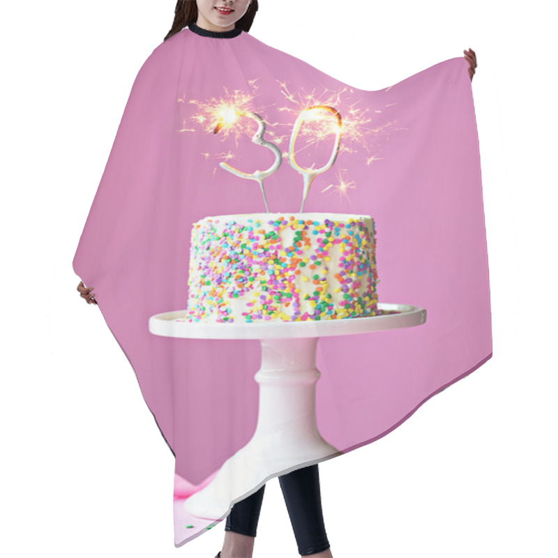 Personality  30th Birthday Cake Hair Cutting Cape