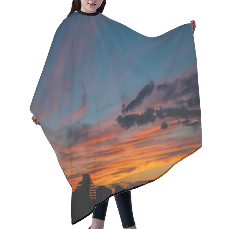 Personality  Dramatic Sunset Sky, Beautiful Landscape Hair Cutting Cape