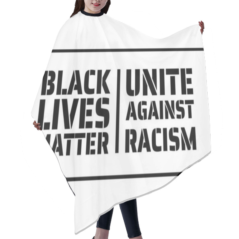 Personality  Black Lives Matter Concept. Template For Background, Banner, Poster With Text Inscription. Vector EPS10 Illustration. Hair Cutting Cape