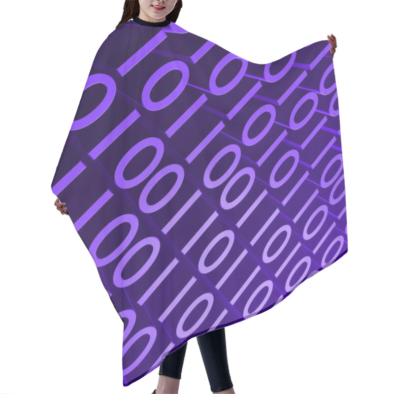 Personality  Purple Binary Hair Cutting Cape