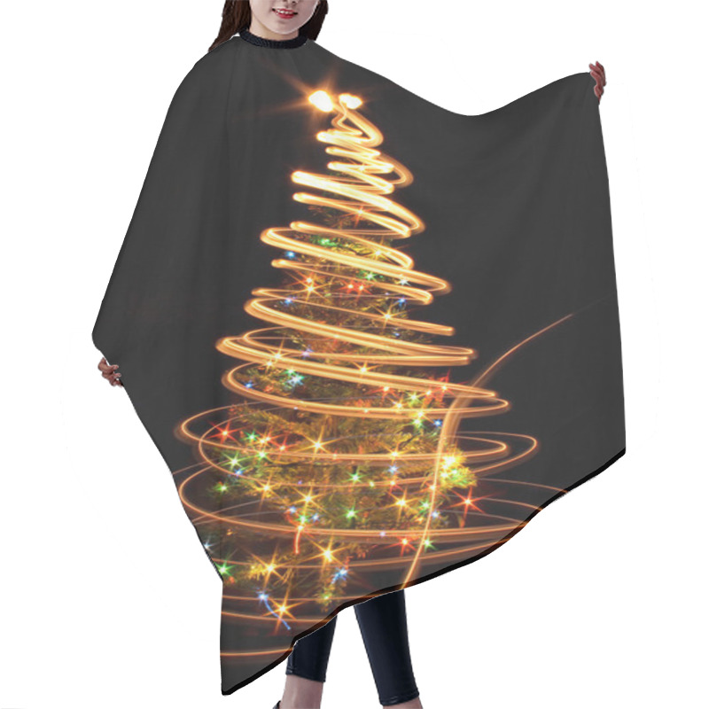 Personality  Xmas Tree Hair Cutting Cape