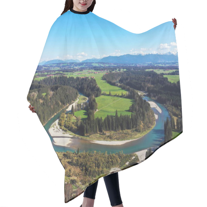 Personality  Aerial View Of The Litzauer Loop In Good Weather Hair Cutting Cape