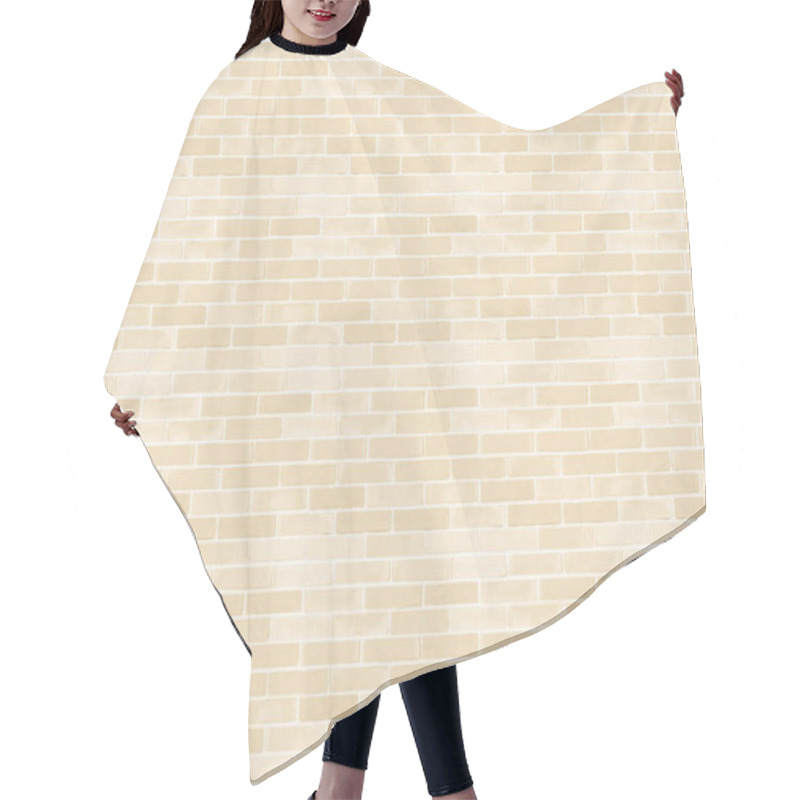 Personality  Brick Wall Texture Pattern Background In Natural Light Ancient Cream Beige Yellow Brown Color Hair Cutting Cape