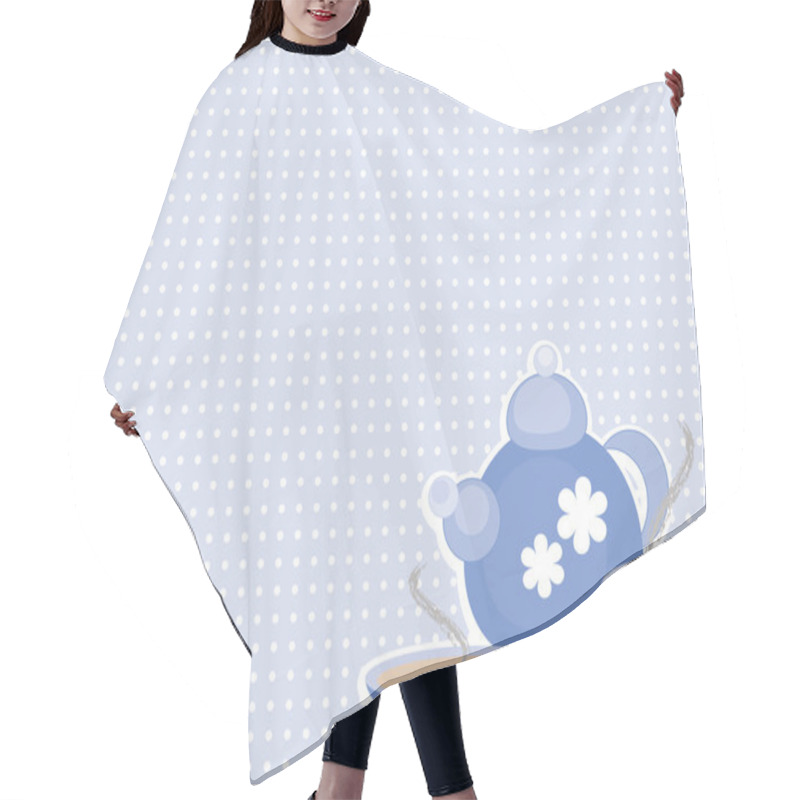 Personality  Background With Tea Set Hair Cutting Cape