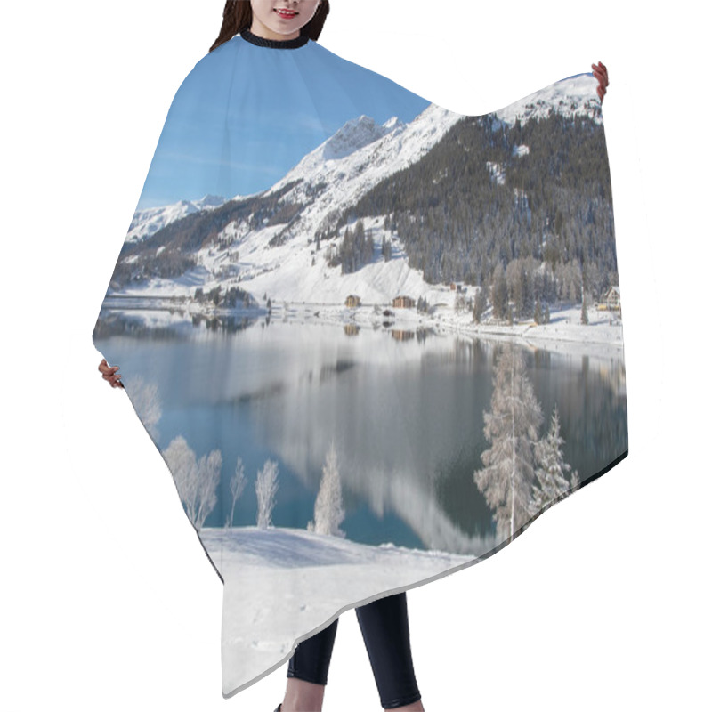 Personality  Frozen Trees On Lake Davos, Switzerland Hair Cutting Cape