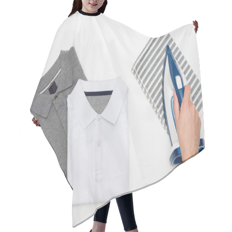 Personality  Man Ironing Clothes Hair Cutting Cape