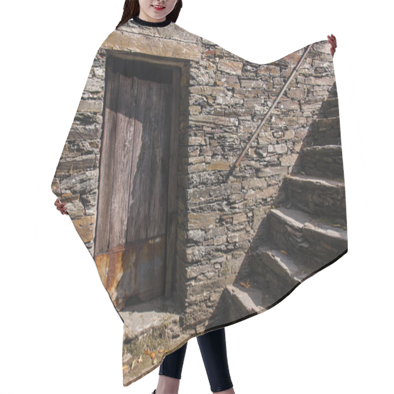 Personality  Door In Old Stone House Hair Cutting Cape