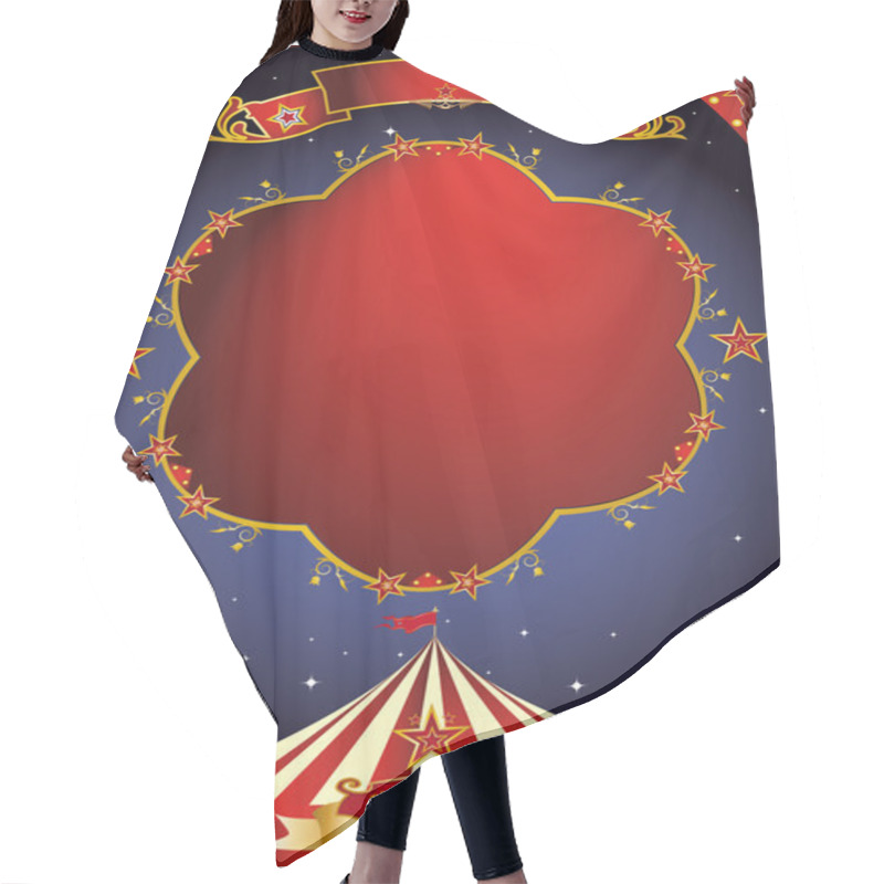 Personality  Circus Poster Night Hair Cutting Cape