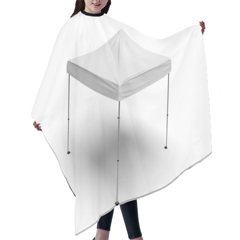 Personality  Perspective View Of A Gazebo Exhibition Tent With A White Cover Isolated On A White Background, 3d Render Scene For Mockup And Illustrations Hair Cutting Cape