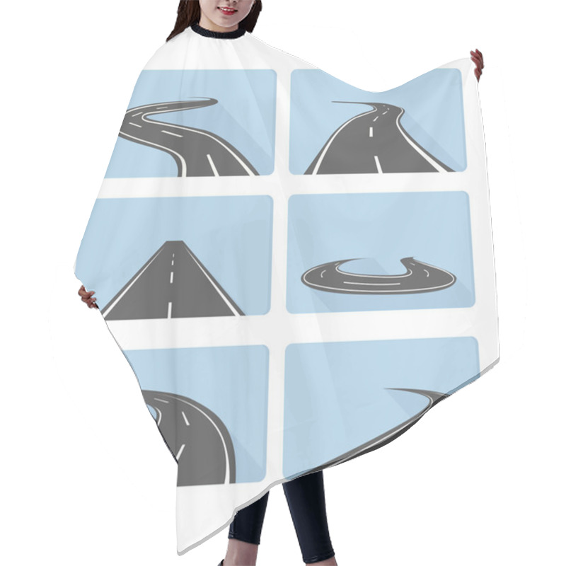 Personality  Different Perspective Roads Set Hair Cutting Cape