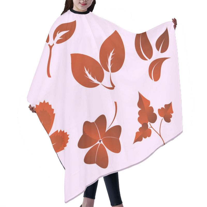 Personality  Leaves Silhouettes Hair Cutting Cape