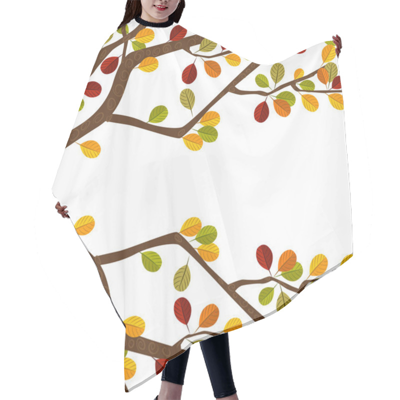 Personality  Branch Of Autumn Tree Hair Cutting Cape