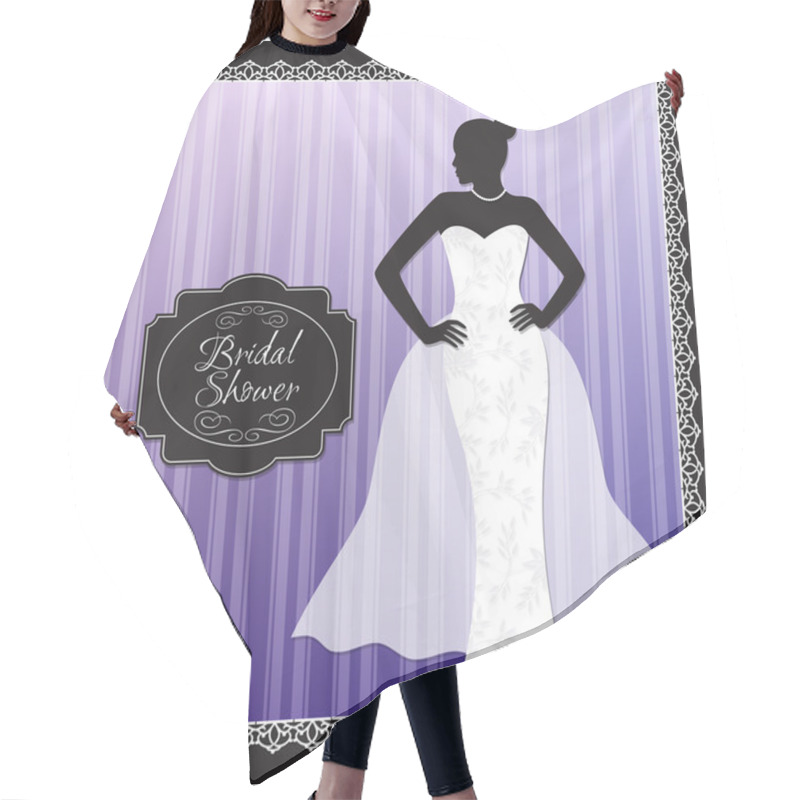 Personality  Wedding Bridal Shower Invitation Hair Cutting Cape