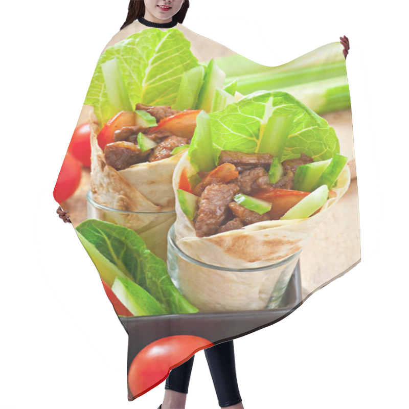 Personality  Tortilla Wraps Hair Cutting Cape