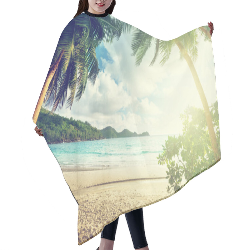 Personality  Sunset On Beach, Mahe Island, Seychelles Hair Cutting Cape