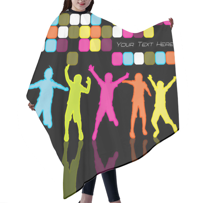 Personality  Kids Dancing In Disco Lights Hair Cutting Cape