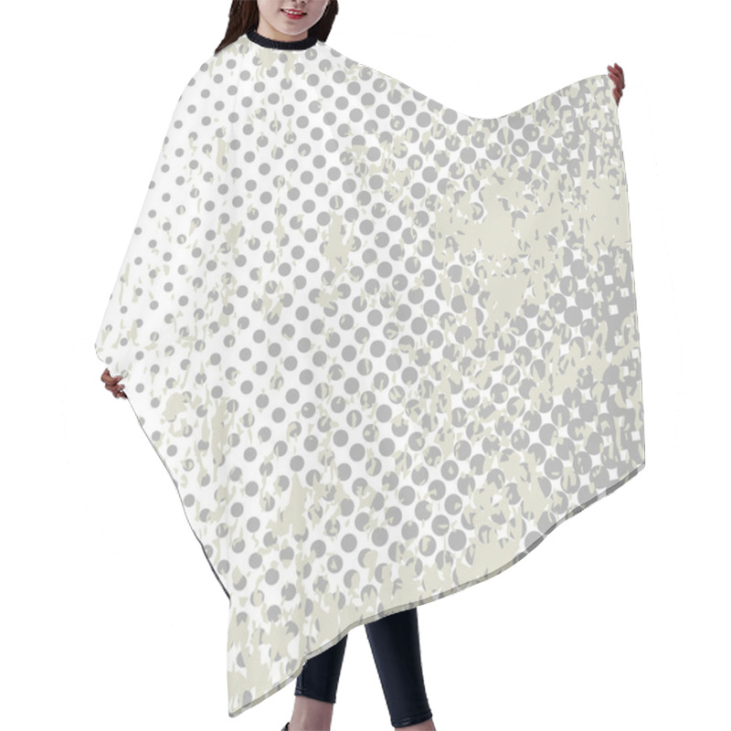 Personality  Grunge Halftone Style Dot Matrix Hair Cutting Cape