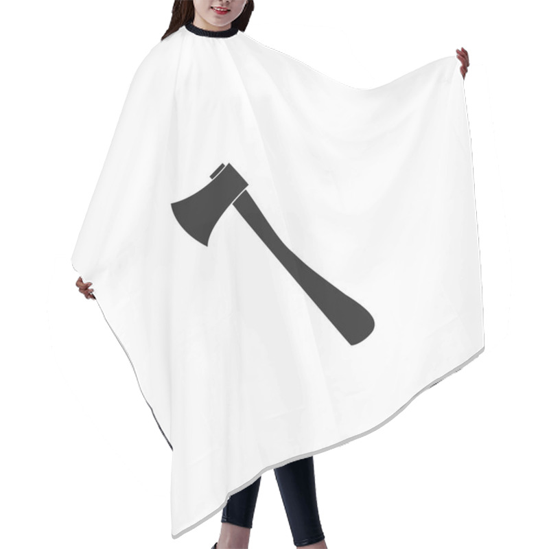 Personality  The Ax Icon. Axe Symbol. Hair Cutting Cape