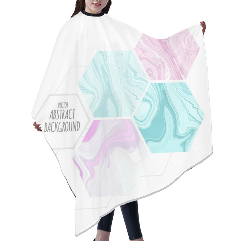 Personality  Vector Abstract Marble Texture, Fluid Design Backgrounds Hair Cutting Cape