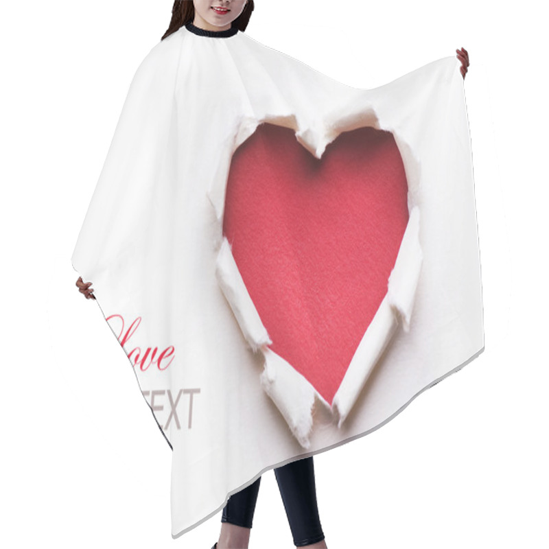 Personality  Valentine Heart Card Design Hair Cutting Cape