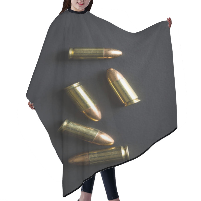 Personality  9mm Pistol Bullets. Hair Cutting Cape