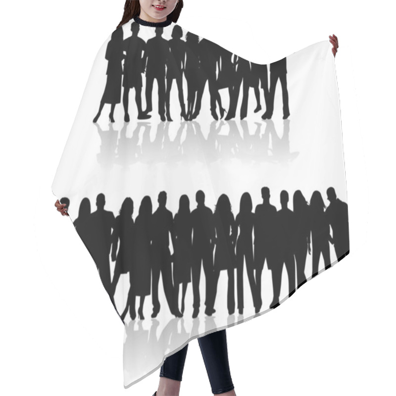 Personality  Noisy Crowd , Vector Work Hair Cutting Cape