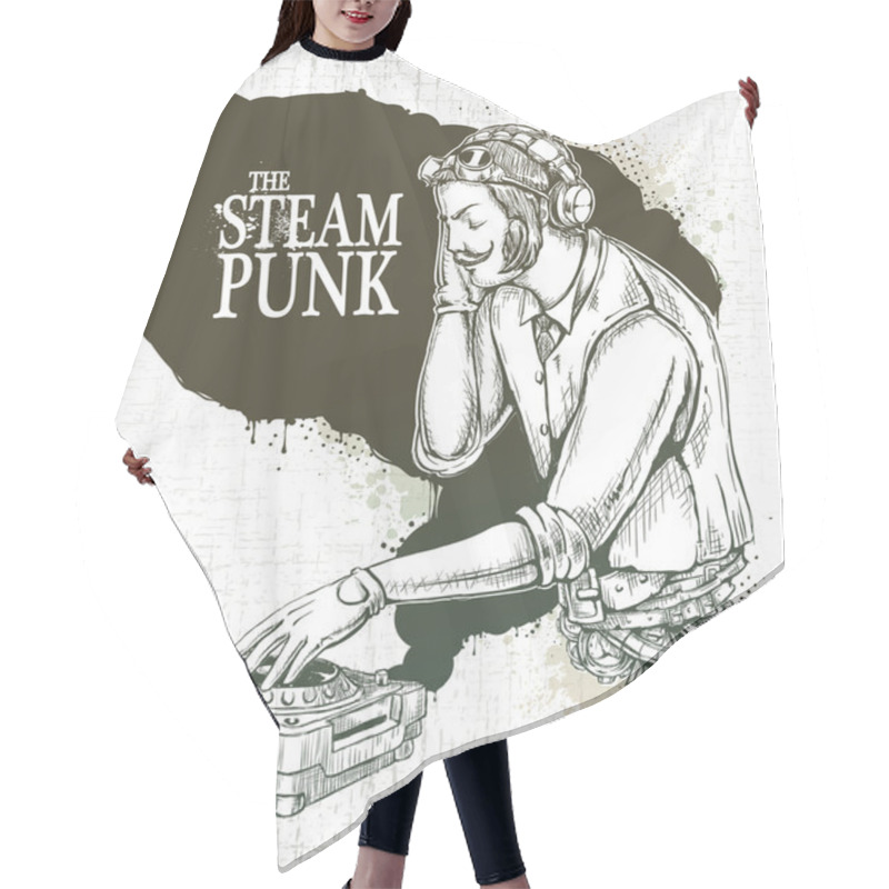 Personality  Steampunk Musical Poster Hair Cutting Cape