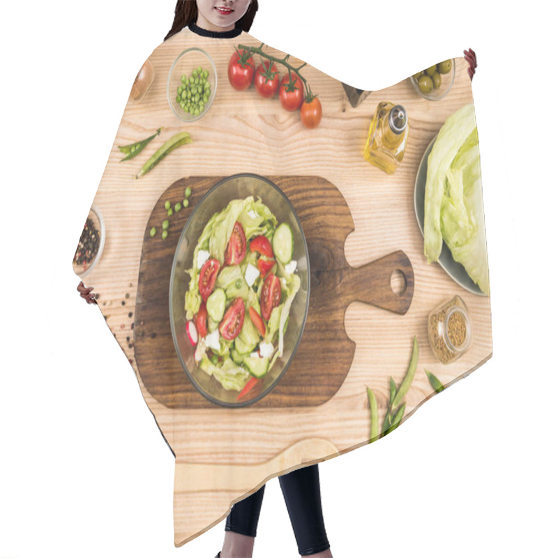 Personality  Fresh Homemade Salad Hair Cutting Cape