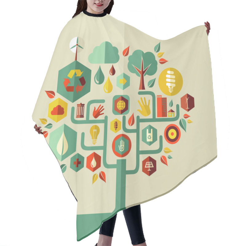 Personality  Eco Sustainable Life Tree Hair Cutting Cape