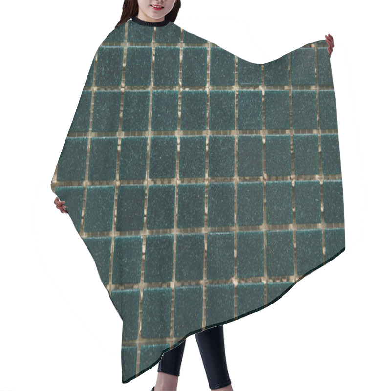 Personality  Background Of Dark Green, Small Tiles, Top View Hair Cutting Cape