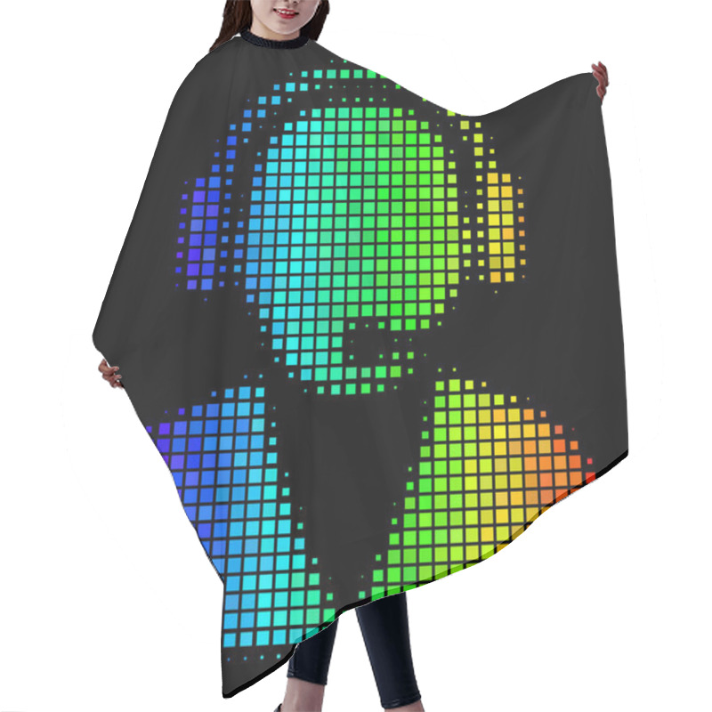 Personality  Bright Dot Support Operator Icon Hair Cutting Cape