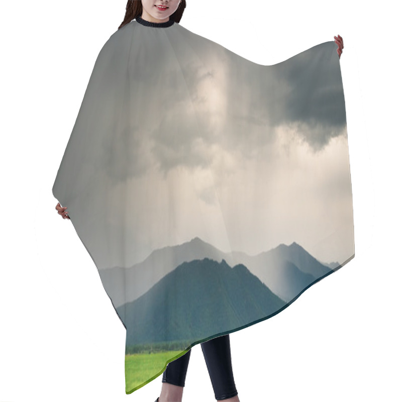 Personality  Cloudburst In Mountains Hair Cutting Cape