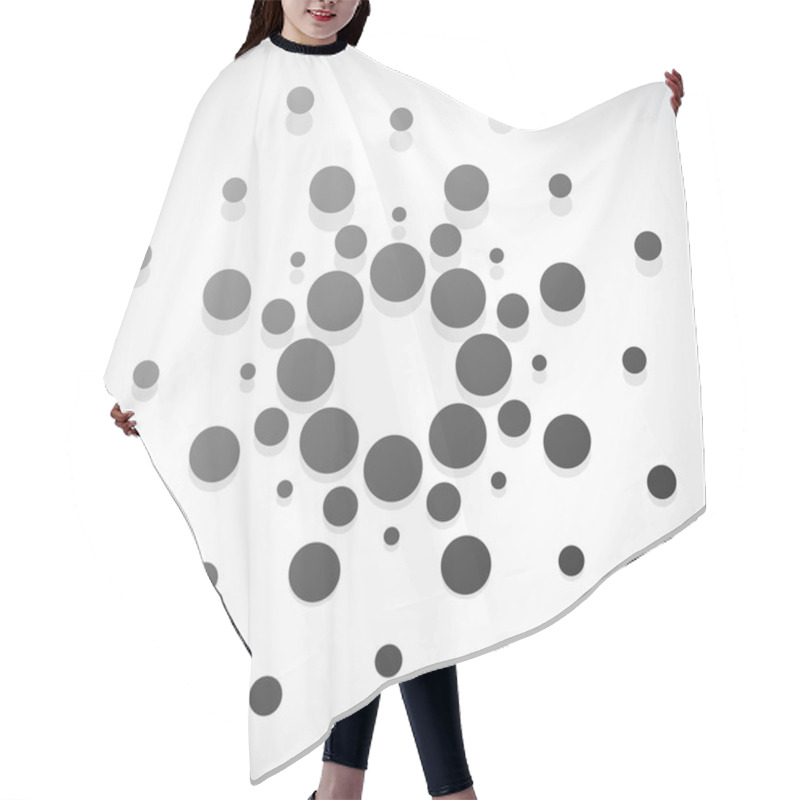 Personality  Dotted Abstract Element Pattern Hair Cutting Cape