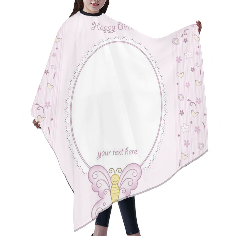 Personality  Butterfly Birthday Card Hair Cutting Cape