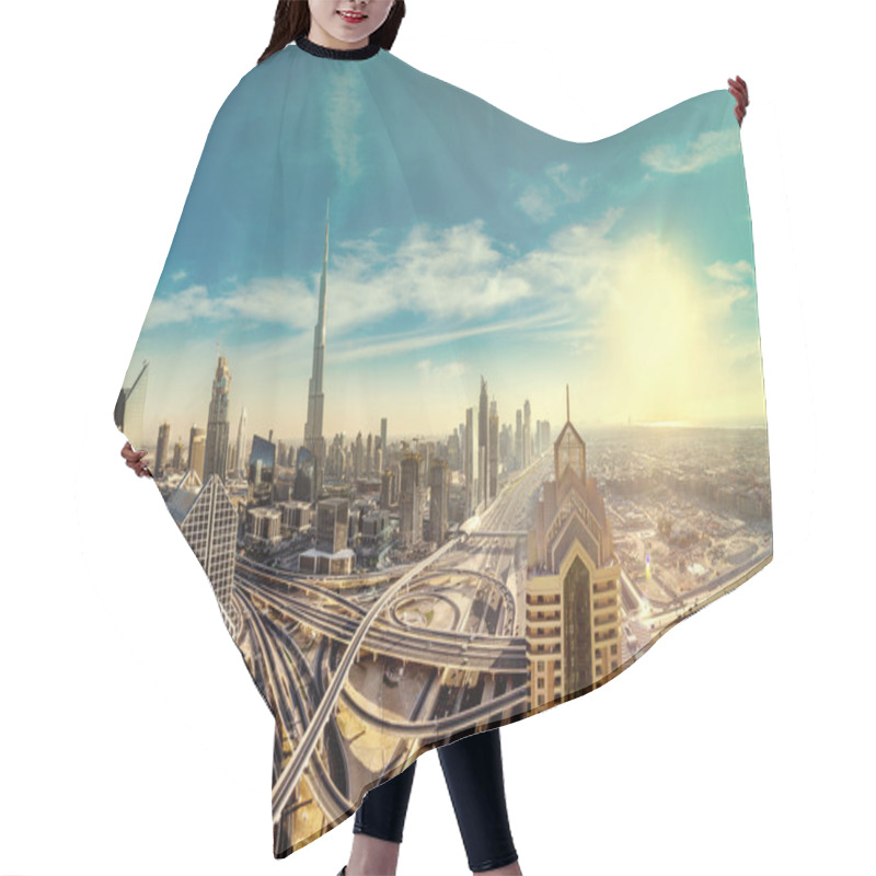 Personality  Downtown Dubai On A Summer Day Hair Cutting Cape