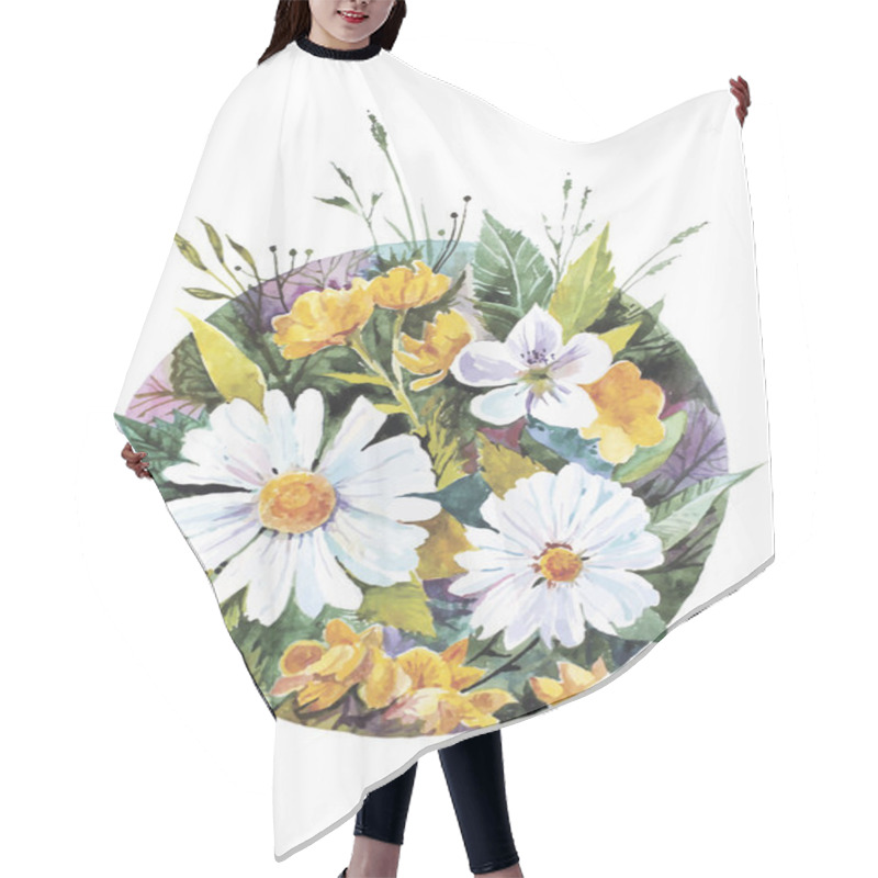 Personality  Love You Flowers Hair Cutting Cape