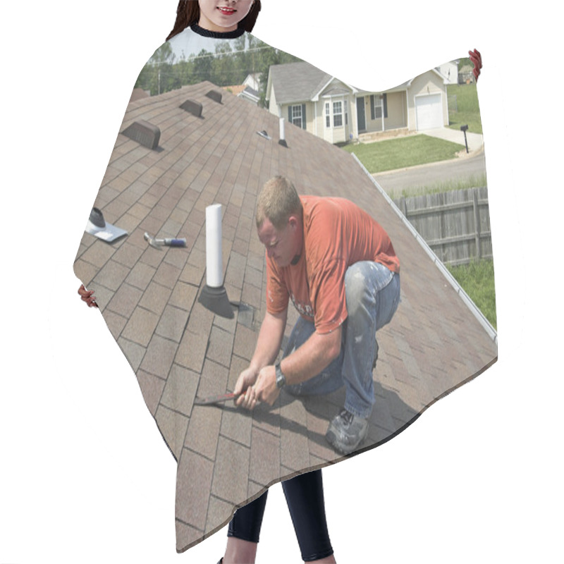 Personality  Roofer Working Hair Cutting Cape