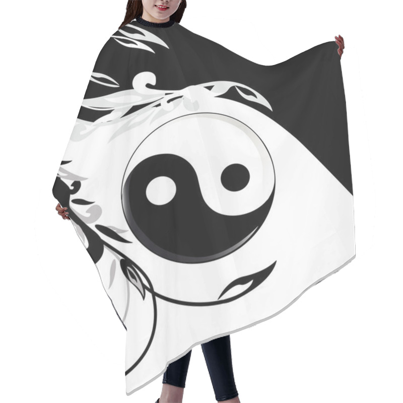 Personality  Yin And Yang Symbol Hair Cutting Cape