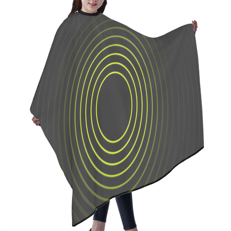 Personality  Grey And Yellow Circles Modern Background Illustration, 3d Render Hair Cutting Cape