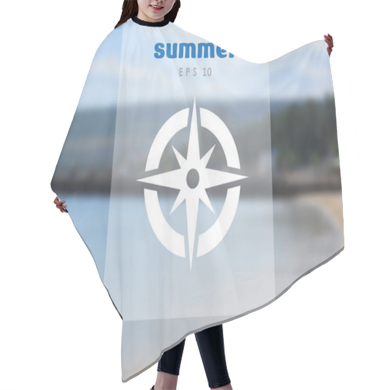 Personality  Compass Web Icon Hair Cutting Cape