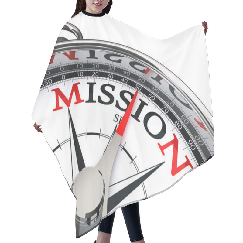 Personality  Mission The Way Indicated By Concept Compass Hair Cutting Cape