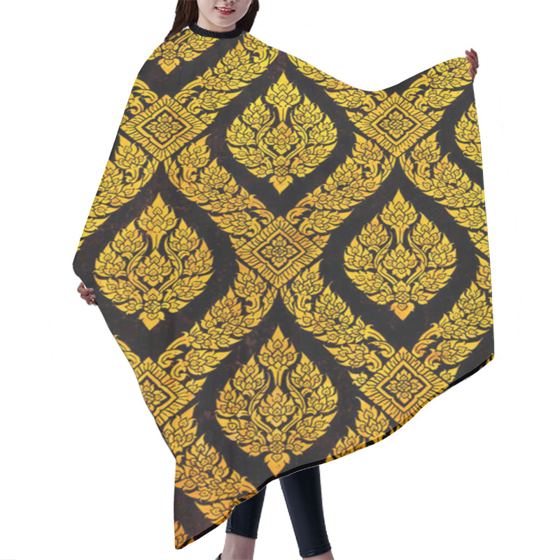 Personality  Traditional Thai Style Gold Painting Hair Cutting Cape