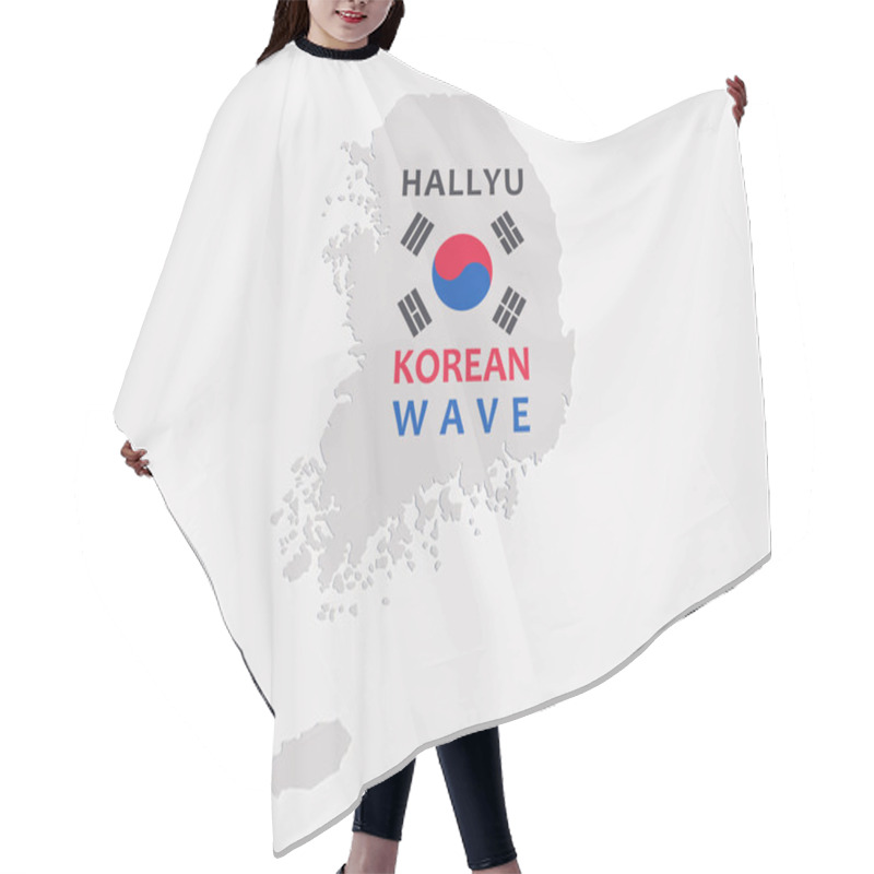 Personality  Hallyu Korean Wave Map Hair Cutting Cape