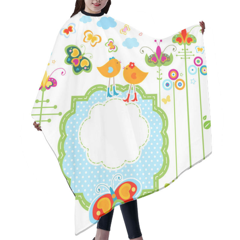 Personality  Fashion Birds Card Hair Cutting Cape