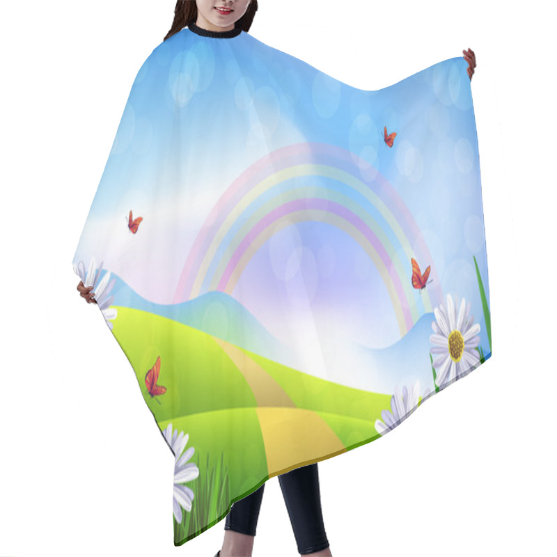 Personality  Beautiful Spring Background Hair Cutting Cape