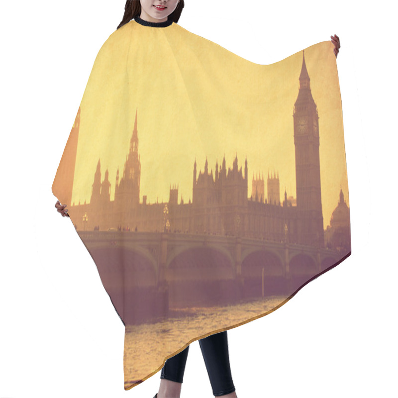 Personality  Buildings Of Parliament With Big Ben Tower Hair Cutting Cape