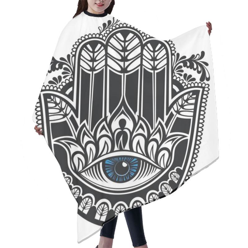 Personality  Hamsa, Hand Of Fatima, Vector Illustration Hair Cutting Cape