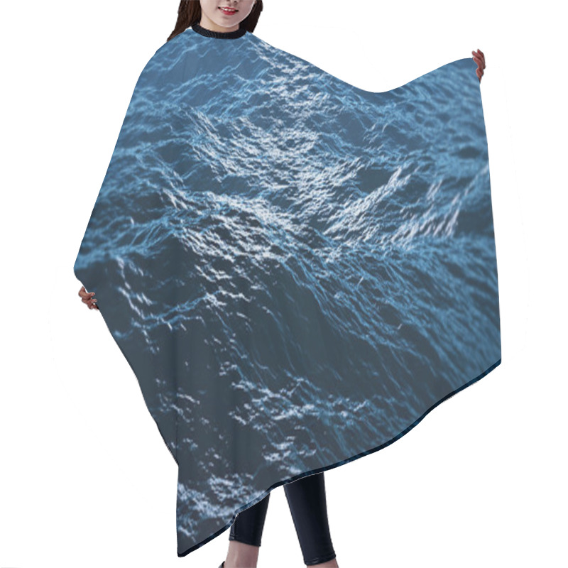 Personality  Ocean Wave Close Up Hair Cutting Cape