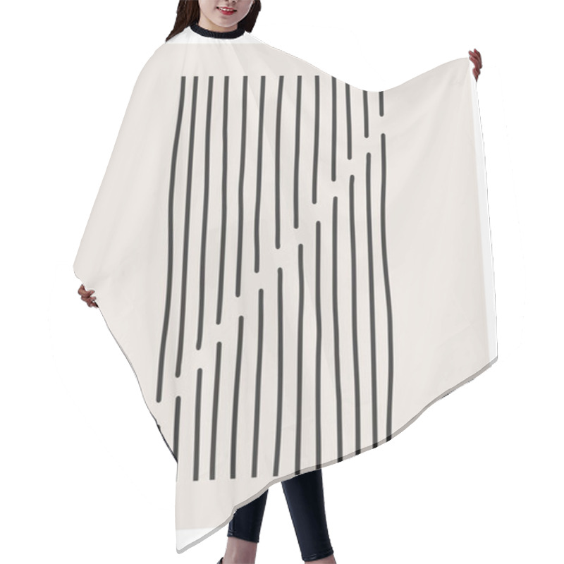 Personality  Trendy Abstract Creative Minimalist Artistic Hand Drawn Composition Hair Cutting Cape